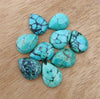 AAA+ QUALITY NATURAL TIBETAN TURQUOISE PEAR SHAPE CABOCHON FLAT BACK CALIBRATED TEAR DROP SHAPE GEMSTONES, ALL SIZES AVAILABLE