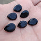 AAA+ QUALITY NATURAL BLACK ONYX TEAR DROP SHAPE FACETED CUT CALIBRATED PEAR SHAPE GEMSTONES, ALL SIZES AVAILABLE