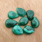 NATURAL MALACHITE CABOCHON PEAR SHAPE FLAT BACK CALIBRATED AAA+ QUALITY TEAR DROP SHAPE GEMSTONES, ALL SIZES AVAILABLE
