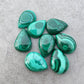 NATURAL MALACHITE CABOCHON PEAR SHAPE FLAT BACK CALIBRATED AAA+ QUALITY TEAR DROP SHAPE GEMSTONES, ALL SIZES AVAILABLE