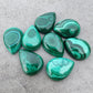 NATURAL MALACHITE CABOCHON PEAR SHAPE FLAT BACK CALIBRATED AAA+ QUALITY TEAR DROP SHAPE GEMSTONES, ALL SIZES AVAILABLE