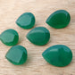 AAA+ QUALITY NATURAL GREEN ONYX PEAR SHAPE FACETED CUT CALIBRATED TEAR DROP SHAPE GEMSTONES, ALL SIZE AVAILABLE