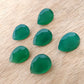 AAA+ QUALITY NATURAL GREEN ONYX PEAR SHAPE FACETED CUT CALIBRATED TEAR DROP SHAPE GEMSTONES, ALL SIZE AVAILABLE