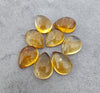 IAAA+ QUALITY NATURAL CITRINE TEARDROP CABOCHON FLAT BACK CALIBRATED GEMSTONES, ALL SIZES AVAILABLE