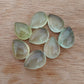 AAA+ QUALITY NATURAL PREHNITE CABOCHON FLAT BACK TEAR DROP SHAPE CALIBRATED PEAR SHAPE GEMSTONES, ALL SIZES AVAILABLE