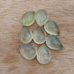 AAA+ QUALITY NATURAL PREHNITE CABOCHON FLAT BACK TEAR DROP SHAPE CALIBRATED PEAR SHAPE GEMSTONES, ALL SIZES AVAILABLE