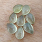 AAA+ QUALITY NATURAL PREHNITE CABOCHON FLAT BACK TEAR DROP SHAPE CALIBRATED PEAR SHAPE GEMSTONES, ALL SIZES AVAILABLE