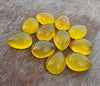 AAA+ QUALITY NATURAL MANGO CHALCEDONY PEAR SHAPE CABOCHON SHAPE FLAT BACK CALIBRATED TEARDROP SAPE GEMSTONES, ALL SIZES AVAILABLE