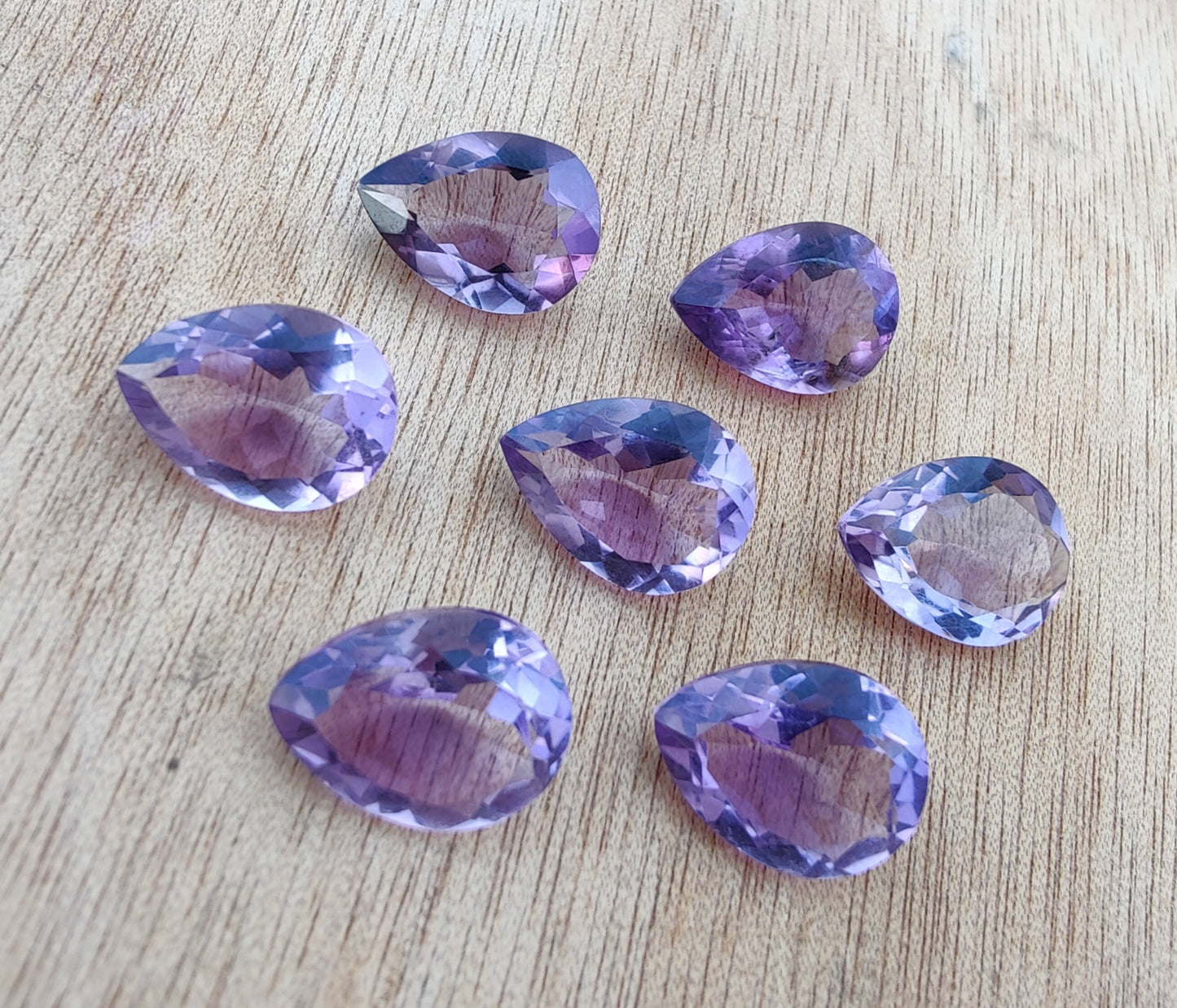 AAA+ QUALITY NATURAL AMETHYST TEARDROP SHAPE FACETED CUT CALIBRATED PEAR SHAPE GEMSTONES