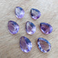 AAA+ QUALITY NATURAL AMETHYST TEARDROP SHAPE FACETED CUT CALIBRATED PEAR SHAPE GEMSTONES