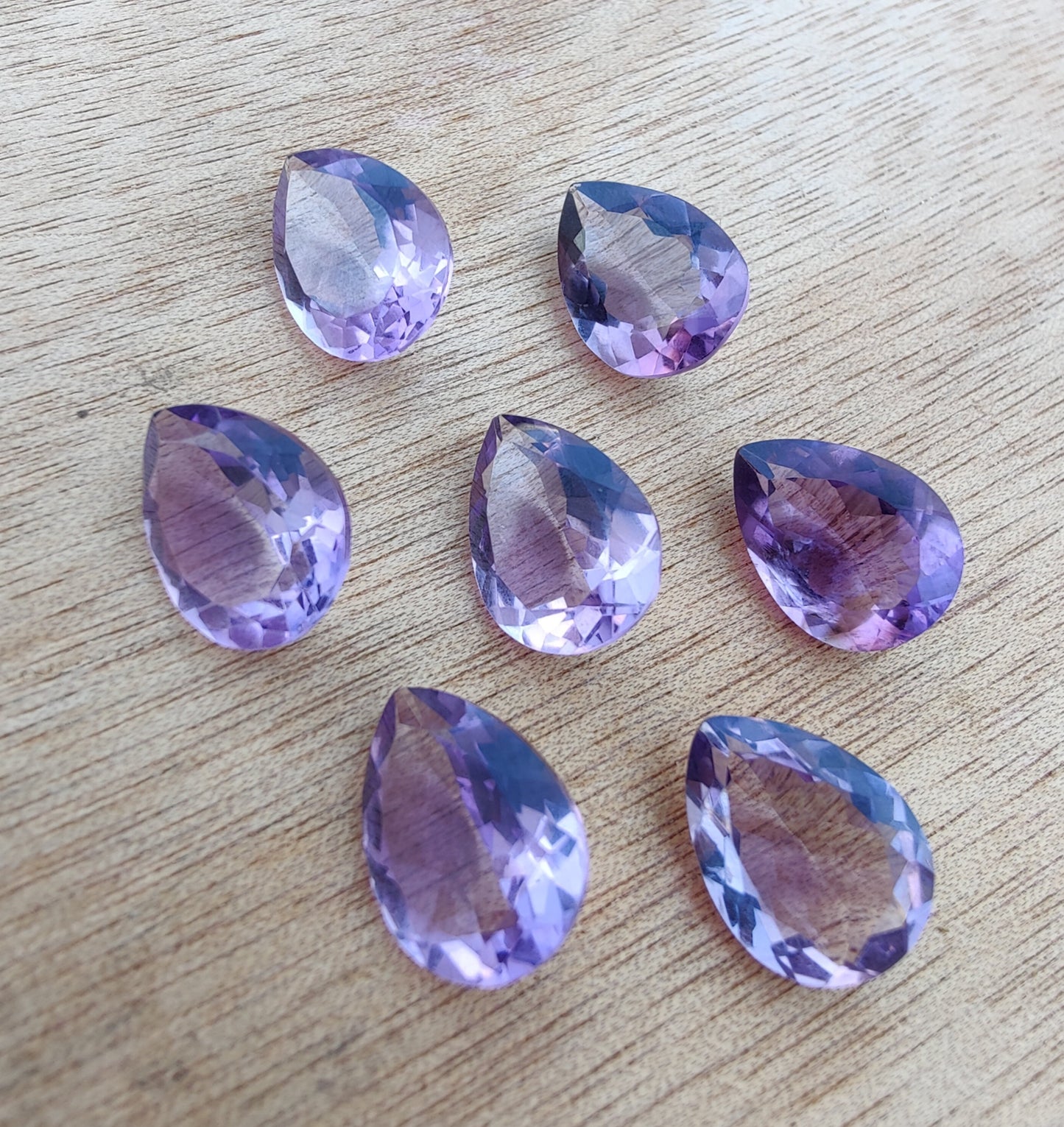 AAA+ QUALITY NATURAL AMETHYST TEARDROP SHAPE FACETED CUT CALIBRATED PEAR SHAPE GEMSTONES
