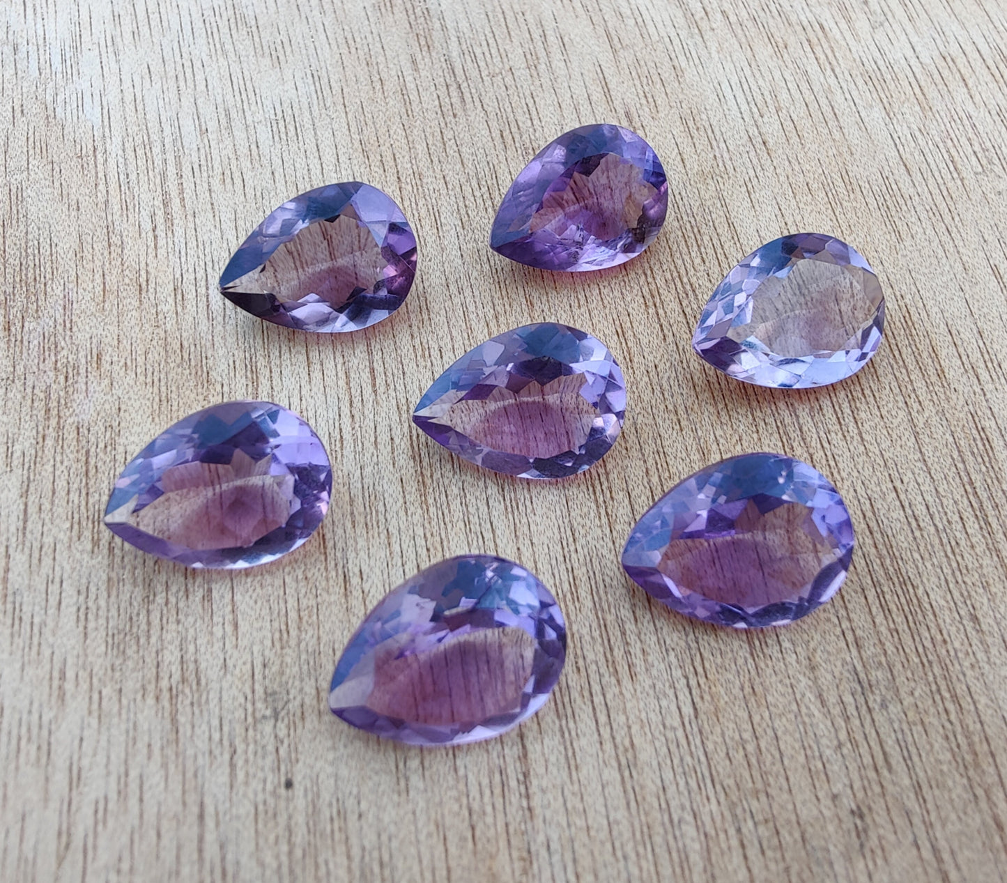 AAA+ QUALITY NATURAL AMETHYST TEARDROP SHAPE FACETED CUT CALIBRATED PEAR SHAPE GEMSTONES