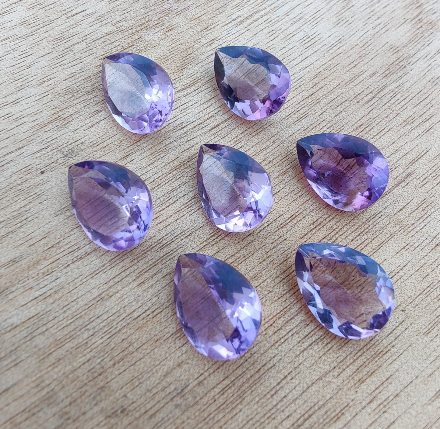 AAA+ QUALITY NATURAL AMETHYST TEARDROP SHAPE FACETED CUT CALIBRATED PEAR SHAPE GEMSTONES