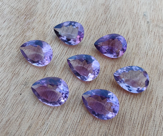 AAA+ QUALITY NATURAL AMETHYST TEARDROP SHAPE FACETED CUT CALIBRATED PEAR SHAPE GEMSTONES