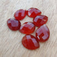 NATURAL RED ONYX PEAR SHAPE CHECKER CUT FLAT BACK CALIBRATED TEARDROP GEMSTONES, ALL SIZES AVAILABLE