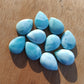 AAA+ QUALITY NATURAL LARIMAR PEAR SHAPE CABOCHON FLAT BACK CALIBRATED TEARDROP SHAPE GEMSTONES