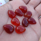 NATURAL RED ONYX TEARDROP SHAPE CABOCHON FLAT BACK CALIBRATED PEAR SHAPE GEMSTONES, ALL SIZES AVAILABLE