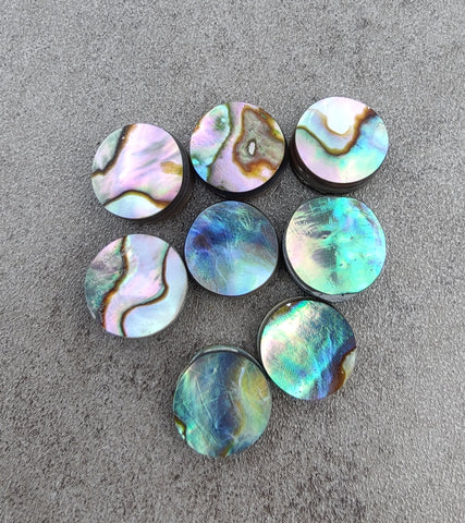 AAA+ QUALITY NATURAL ABALONE SHELL ROUND SHAPE CABOCHON FLAT BACK CALIBRATED WHOLESALE GEMSTONES, ALL SIZES AVAILABLE