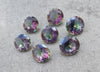 NATURAL MYSTIC QUARTZ ROUND SHAPE FACETED CUT CALIBRATED TOP GRADE GEMSTONES