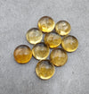 AAA+ QUALITY NATURAL CITRINE CABOCHON ROUND SHAPE FLAT BACK CALIBRATED GEMSTONES
