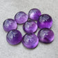 NATURAL AMETHYST ROUND SHAPE CABOCHON FLAT BACK AAA+ QUALITY CALIBRATED GEMSTONES, ALL SIZES AVAILABLE