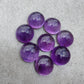 NATURAL AMETHYST ROUND SHAPE CABOCHON FLAT BACK AAA+ QUALITY CALIBRATED GEMSTONES, ALL SIZES AVAILABLE