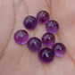 NATURAL AMETHYST ROUND SHAPE CABOCHON FLAT BACK AAA+ QUALITY CALIBRATED GEMSTONES, ALL SIZES AVAILABLE