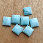 AAA+ QUALITY NATURAL LARIMAR SQUARE SHAPE CABOCHON FLAT BACK CALIBRATED GEMSTONES, CUSTOM SIZES AVAILABLE