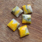 AAA+ QUALITY NATURAL BUMBLE BEE JASPER CABOCHON SQUARE SHAPE FLAT BACK CALIBRATED GEMSTONE, ALL SIZES AVAILABLE