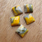 AAA+ QUALITY NATURAL BUMBLE BEE JASPER CABOCHON SQUARE SHAPE FLAT BACK CALIBRATED GEMSTONE, ALL SIZES AVAILABLE