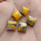 AAA+ QUALITY NATURAL BUMBLE BEE JASPER CABOCHON SQUARE SHAPE FLAT BACK CALIBRATED GEMSTONE, ALL SIZES AVAILABLE
