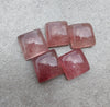 AAA+ QUALITY NATURAL STRAWBERRY QUARTZ SQUARE SHAPE CABOCHON FLAT BACK CALIBRATED GEMSTONES, ALL SIZES AVAILABLE