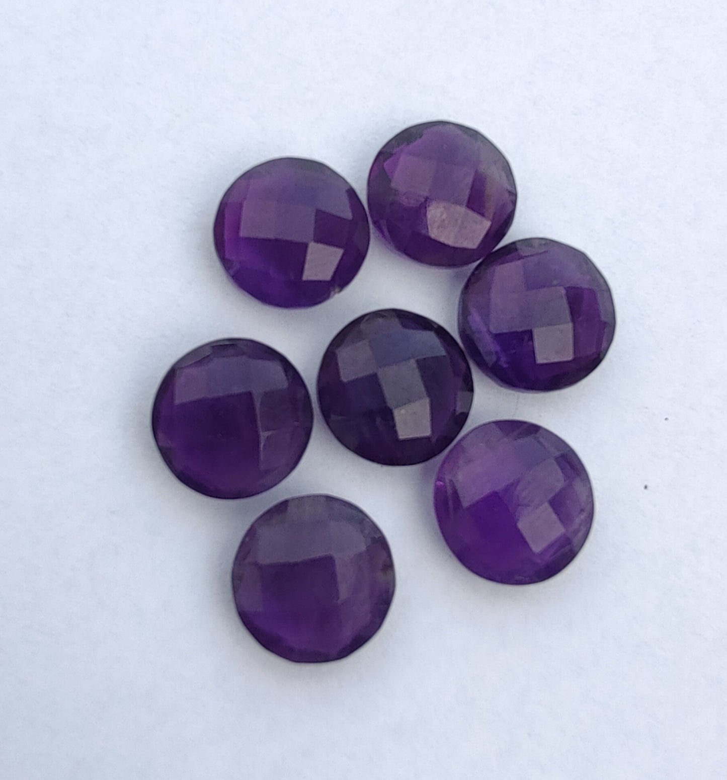 NATURAL AMETHYST ROUND SHAPE BRIOLETTE CUT TOP QUALITY CALIBRATED WHOLESALE GEMSTONES