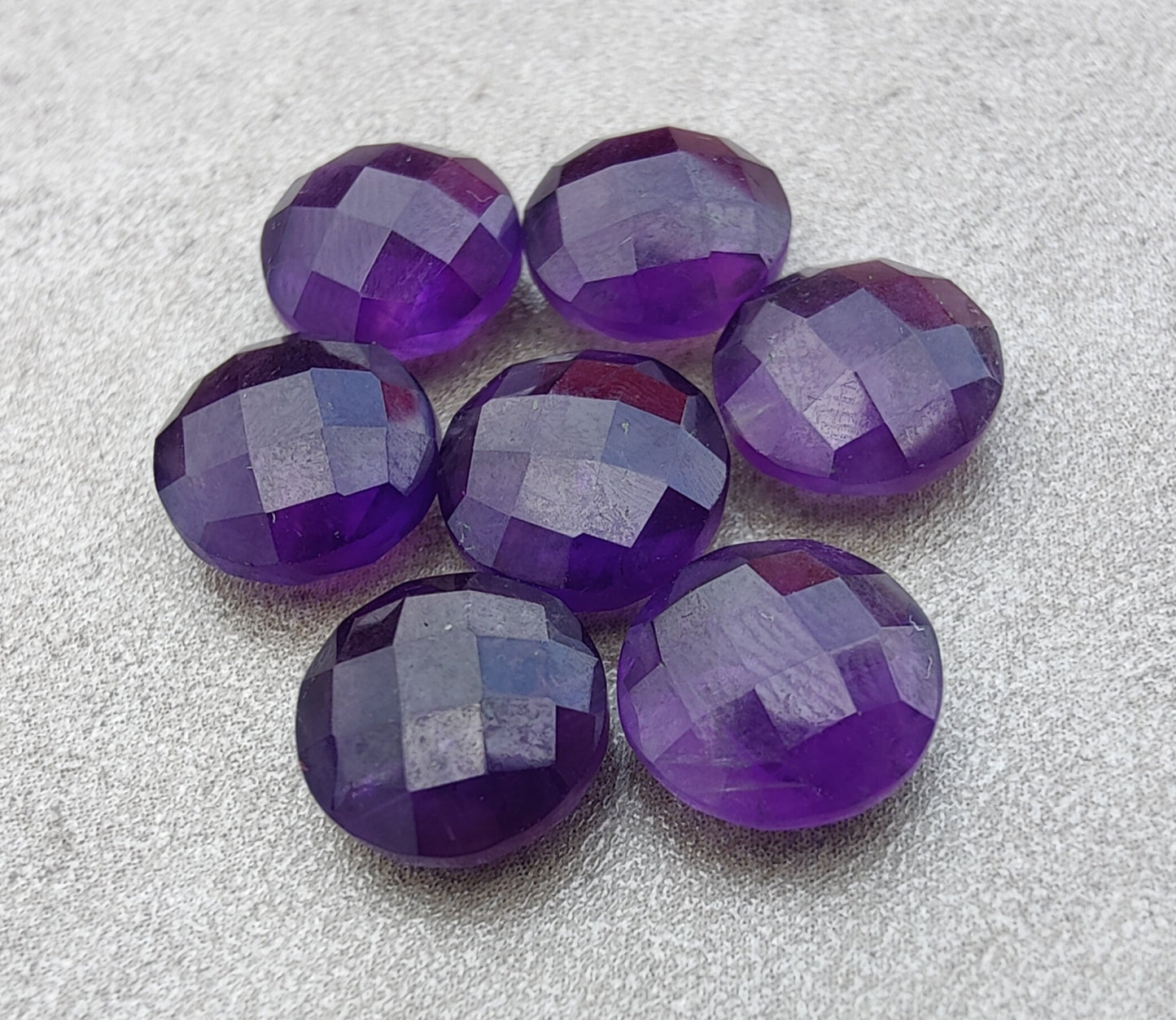 NATURAL AMETHYST ROUND SHAPE BRIOLETTE CUT TOP QUALITY CALIBRATED WHOLESALE GEMSTONES