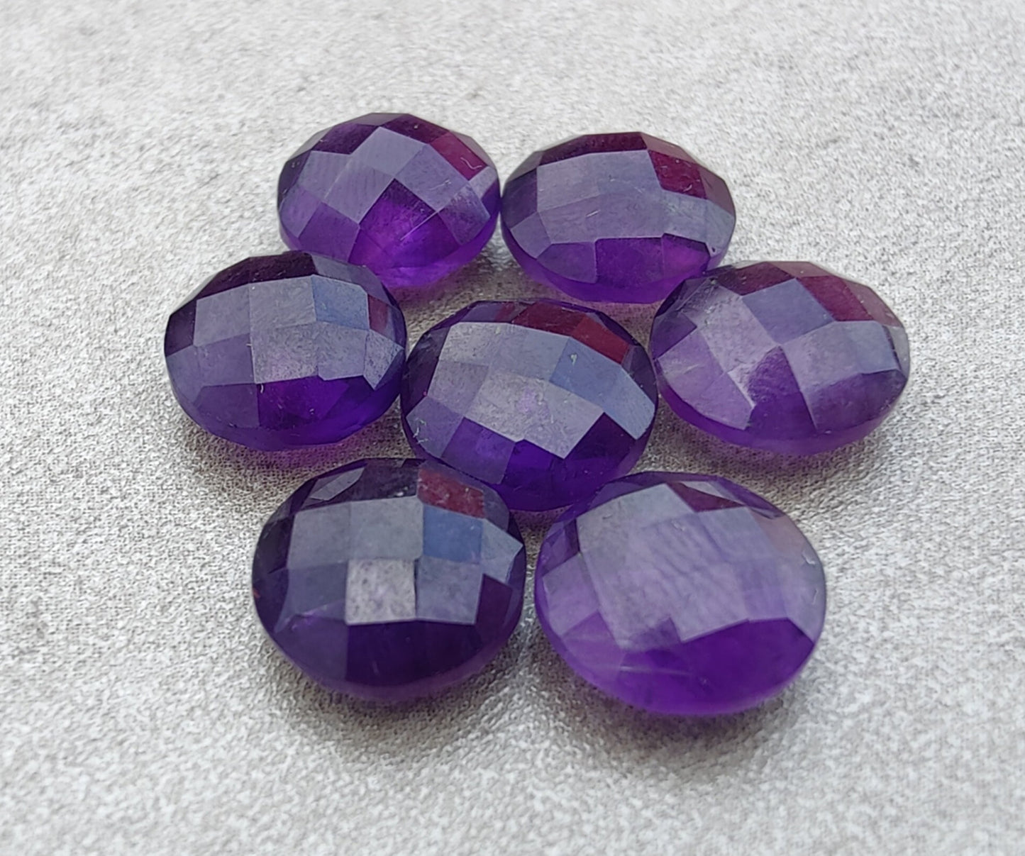 NATURAL AMETHYST ROUND SHAPE BRIOLETTE CUT TOP QUALITY CALIBRATED WHOLESALE GEMSTONES