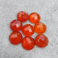 NATURAL CARNELIAN ROUND SHAPE ROSE CUT FLAT BACK CALIBRATED GEMSTONES, ALL SIZES AVAILABLE