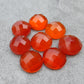 NATURAL CARNELIAN ROUND SHAPE ROSE CUT FLAT BACK CALIBRATED GEMSTONES, ALL SIZES AVAILABLE