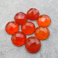 NATURAL CARNELIAN ROUND SHAPE ROSE CUT FLAT BACK CALIBRATED GEMSTONES, ALL SIZES AVAILABLE