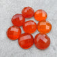 NATURAL CARNELIAN ROUND SHAPE ROSE CUT FLAT BACK CALIBRATED GEMSTONES, ALL SIZES AVAILABLE