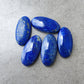 NATURAL LAPIS LAZULI BIG OVAL SHAPE CABOCHON FLAT BACK CALIBRATED GEMSTONES, ALL SIZES AVAILABLE