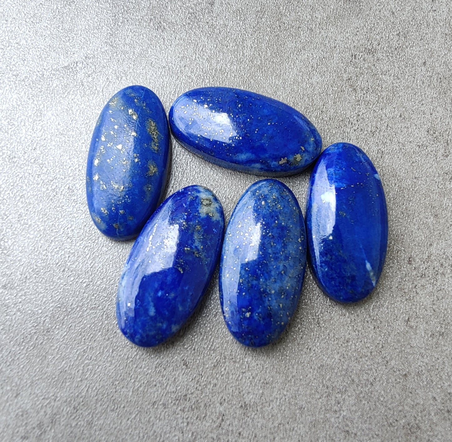NATURAL LAPIS LAZULI BIG OVAL SHAPE CABOCHON FLAT BACK CALIBRATED GEMSTONES, ALL SIZES AVAILABLE