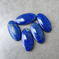 NATURAL LAPIS LAZULI BIG OVAL SHAPE CABOCHON FLAT BACK CALIBRATED GEMSTONES, ALL SIZES AVAILABLE