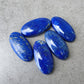 NATURAL LAPIS LAZULI BIG OVAL SHAPE CABOCHON FLAT BACK CALIBRATED GEMSTONES, ALL SIZES AVAILABLE