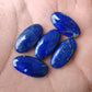 NATURAL LAPIS LAZULI BIG OVAL SHAPE CABOCHON FLAT BACK CALIBRATED GEMSTONES, ALL SIZES AVAILABLE