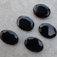 AAA+ Quality Natural Black Onyx Oval Shape Faceted Cut Flat Back Wholesale Calibrated Gemstones, All Sizes Available