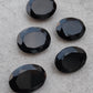 AAA+ Quality Natural Black Onyx Oval Shape Faceted Cut Flat Back Wholesale Calibrated Gemstones, All Sizes Available