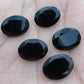 AAA+ Quality Natural Black Onyx Oval Shape Faceted Cut Flat Back Wholesale Calibrated Gemstones, All Sizes Available