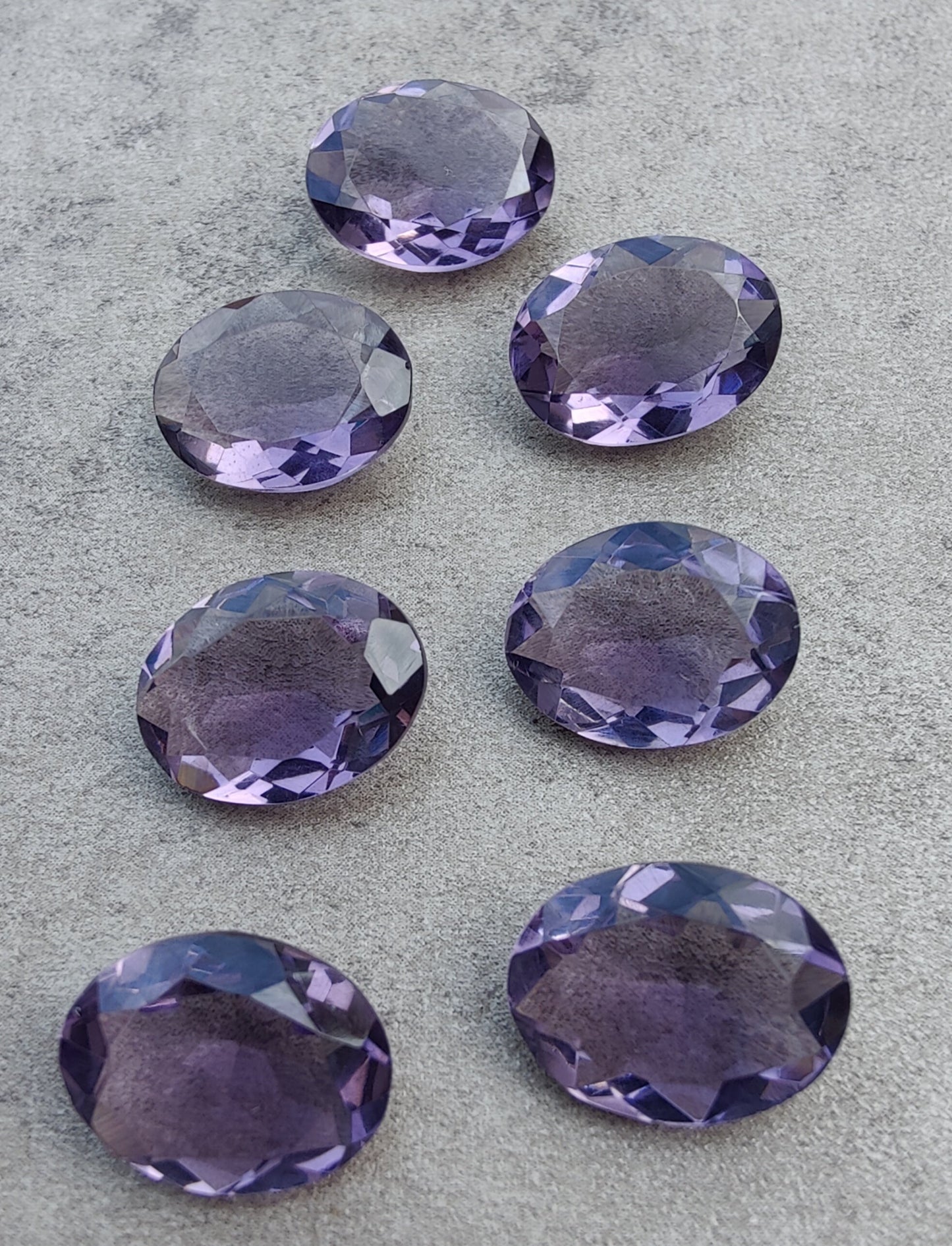 AAA+ QUALITY NATURAL AMETHYST OVAL SHAPE FACETED CUT FLAT BACK CALIBRATED WHOLESALE GEMSTONES, ALL SIZES AVAILABLE