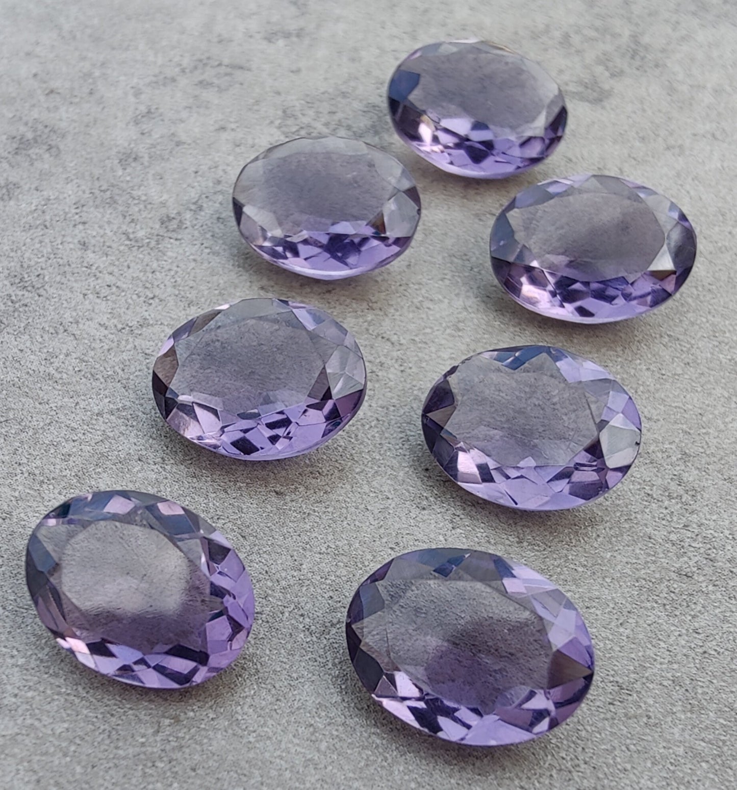 AAA+ QUALITY NATURAL AMETHYST OVAL SHAPE FACETED CUT FLAT BACK CALIBRATED WHOLESALE GEMSTONES, ALL SIZES AVAILABLE