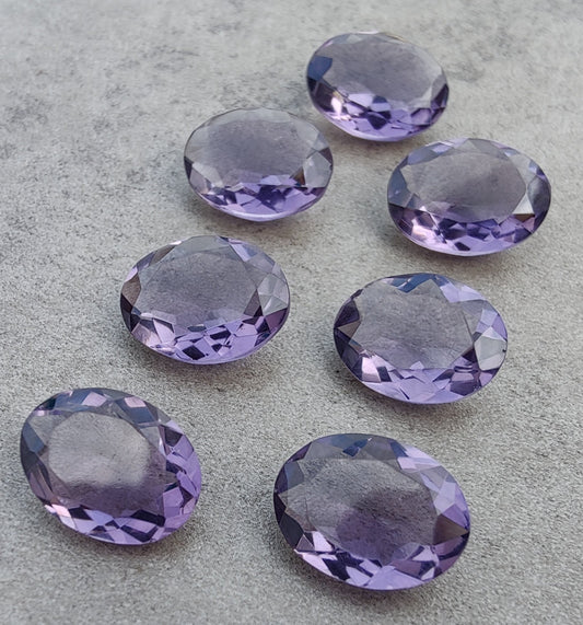 AAA+ QUALITY NATURAL AMETHYST OVAL SHAPE FACETED CUT FLAT BACK CALIBRATED WHOLESALE GEMSTONES, ALL SIZES AVAILABLE